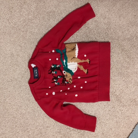 Children's Place Christmas reindeer sweater, worn once! - Picture 3 of 6